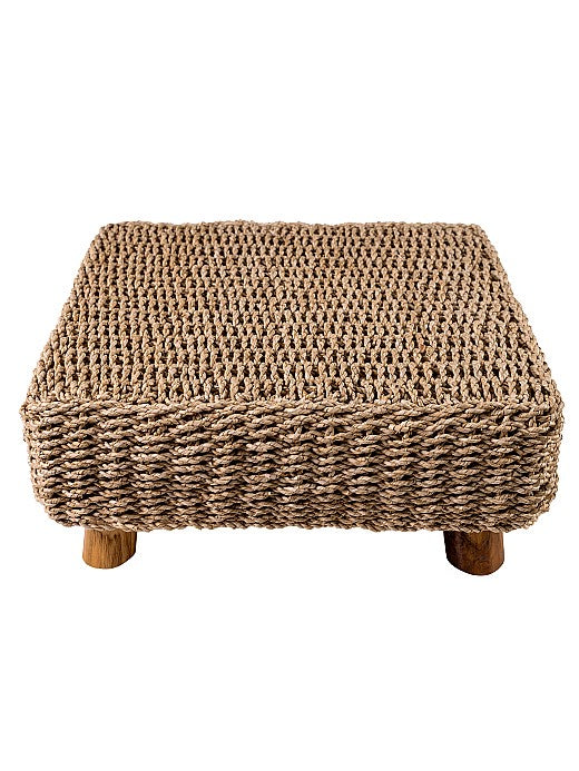 Puff quadrado rattan natural