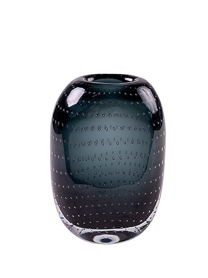 Vaso em vidro preto P